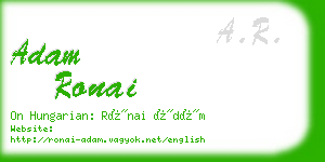 adam ronai business card